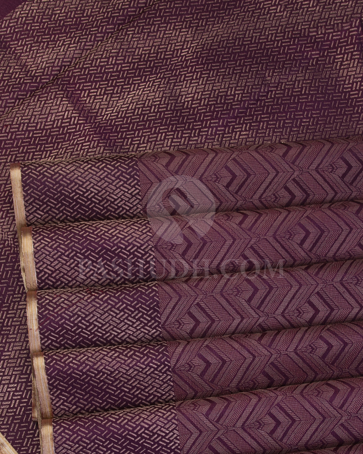 Purple Kanjivaram Silk Saree - D545(A) - View 3
