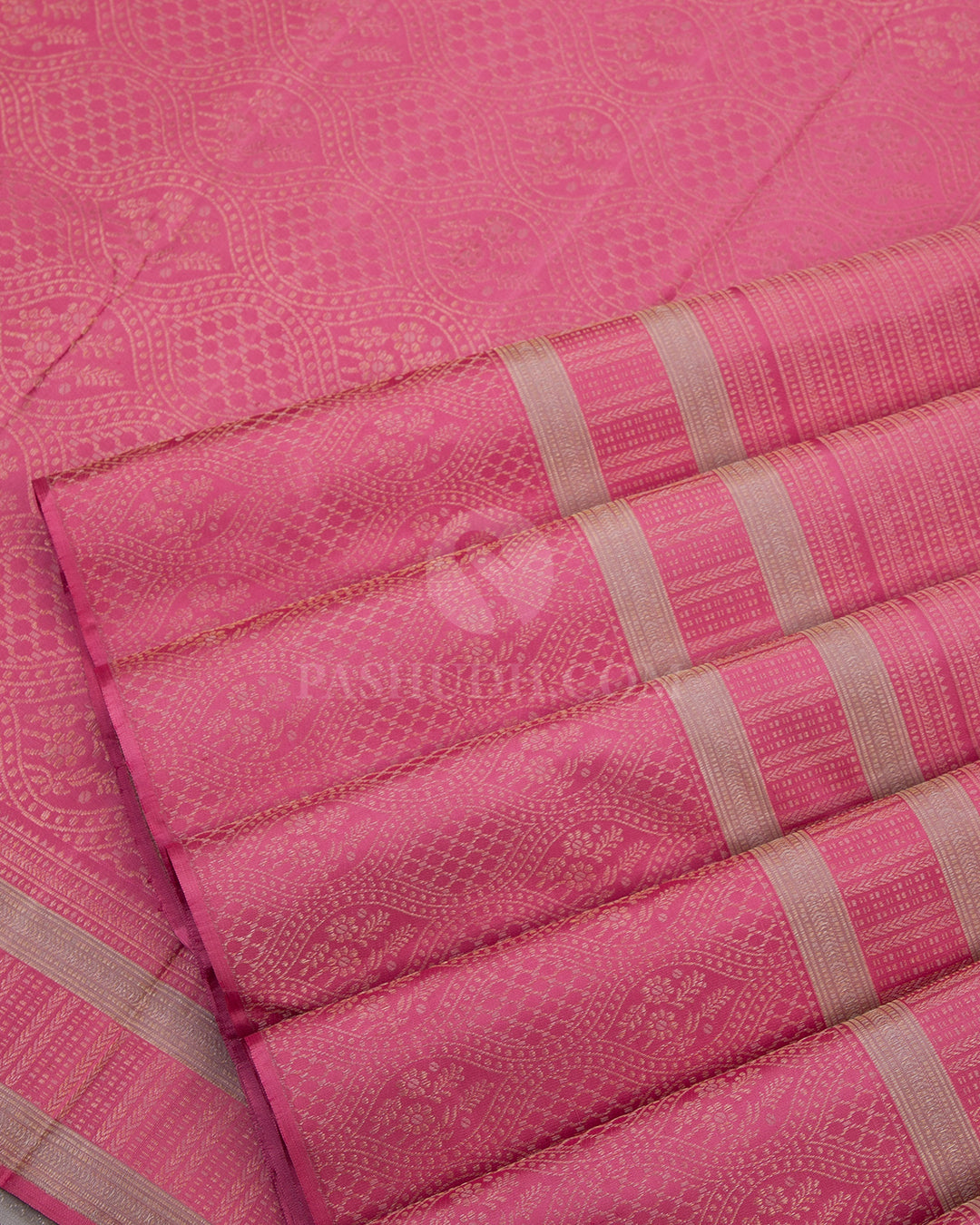 Peachy Pink  Kanjivaram Silk Saree - DJ201 - View 4
