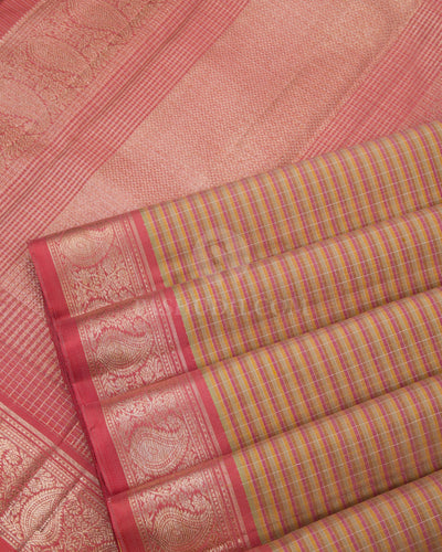 Multicolor Kanjivaram Silk Saree - S742- View 5