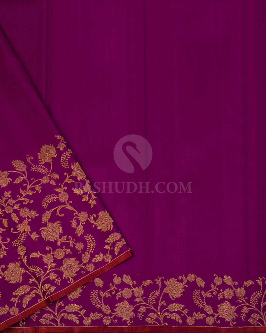 Peacock Blue & Magenta Kanjivaram Silk Saree - S989 - View 3