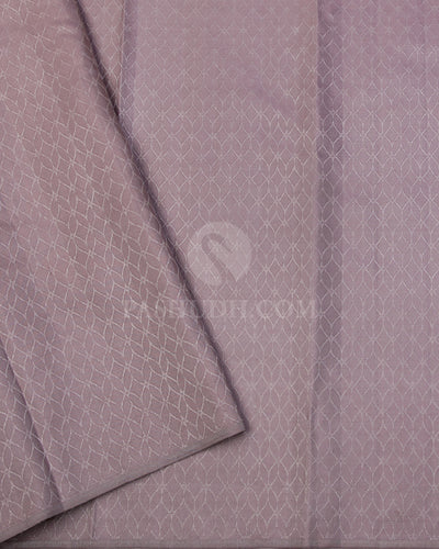 Purple Mauve & Greige Kanjivaram Silk Saree - D511(A) - View 2