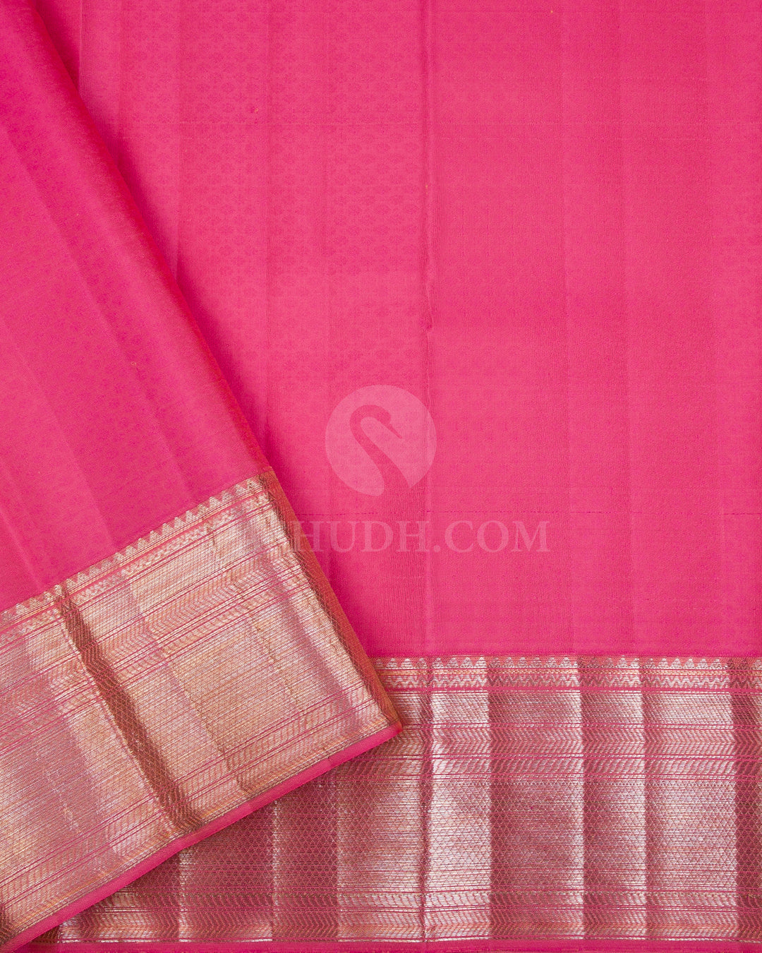 Sage Green And Watermelon Pink Kanjivaram Silk Saree - D523(C) - View 2