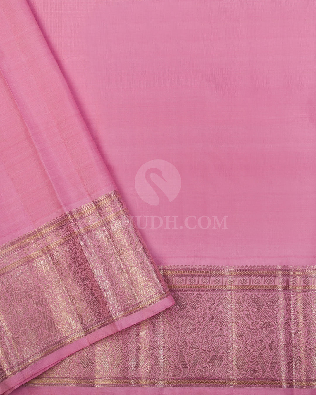 Corn Yellow & Baby Pink Kanjivaram Silk Saree - S1028(A) - View 3