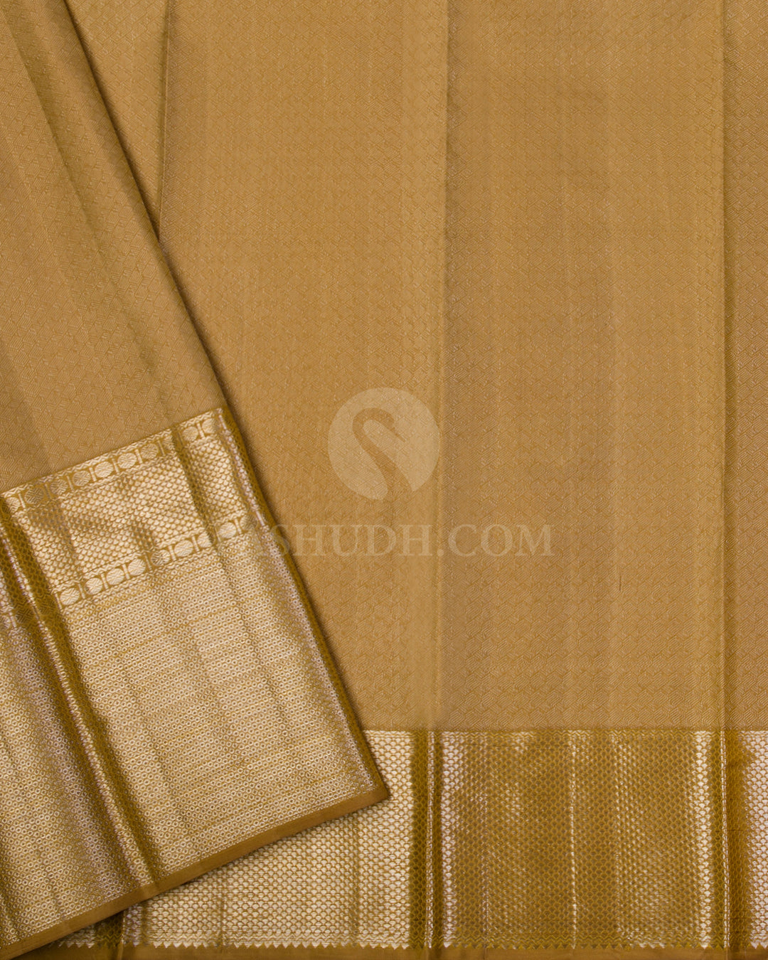 Golden Yellow & Dark Mustard Kanjivaram Silk Saree - D501(C) - View 2