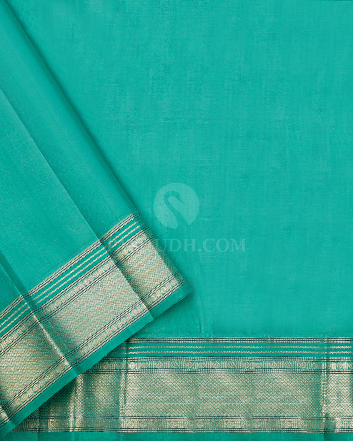 Navy Blue, Rani Pink & Sky Blue Kanjivaram Silk Saree - S873 - View 4