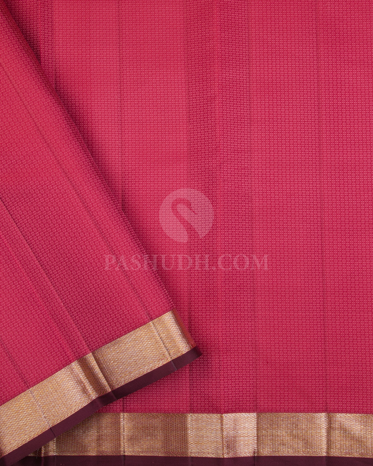 Bright Pink, Brown & Orange Kanjivaram Silk Saree - DJ307(A) - View 2