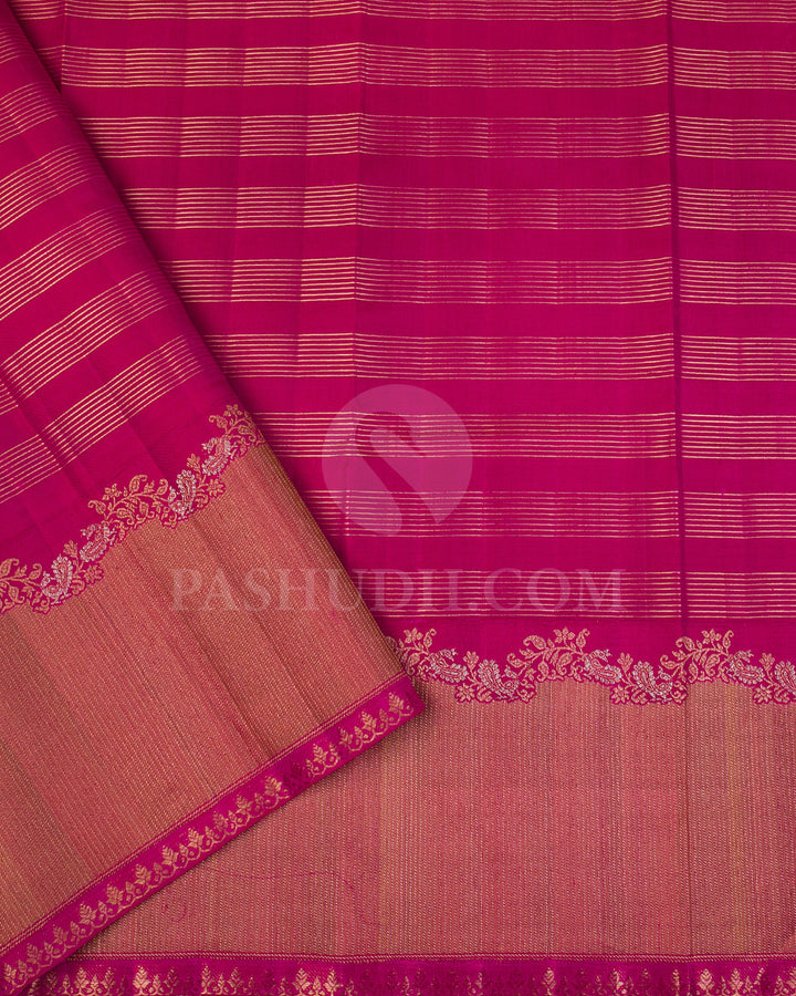Rani Pink Kanjivaram Silk Saree - S1131(A)
