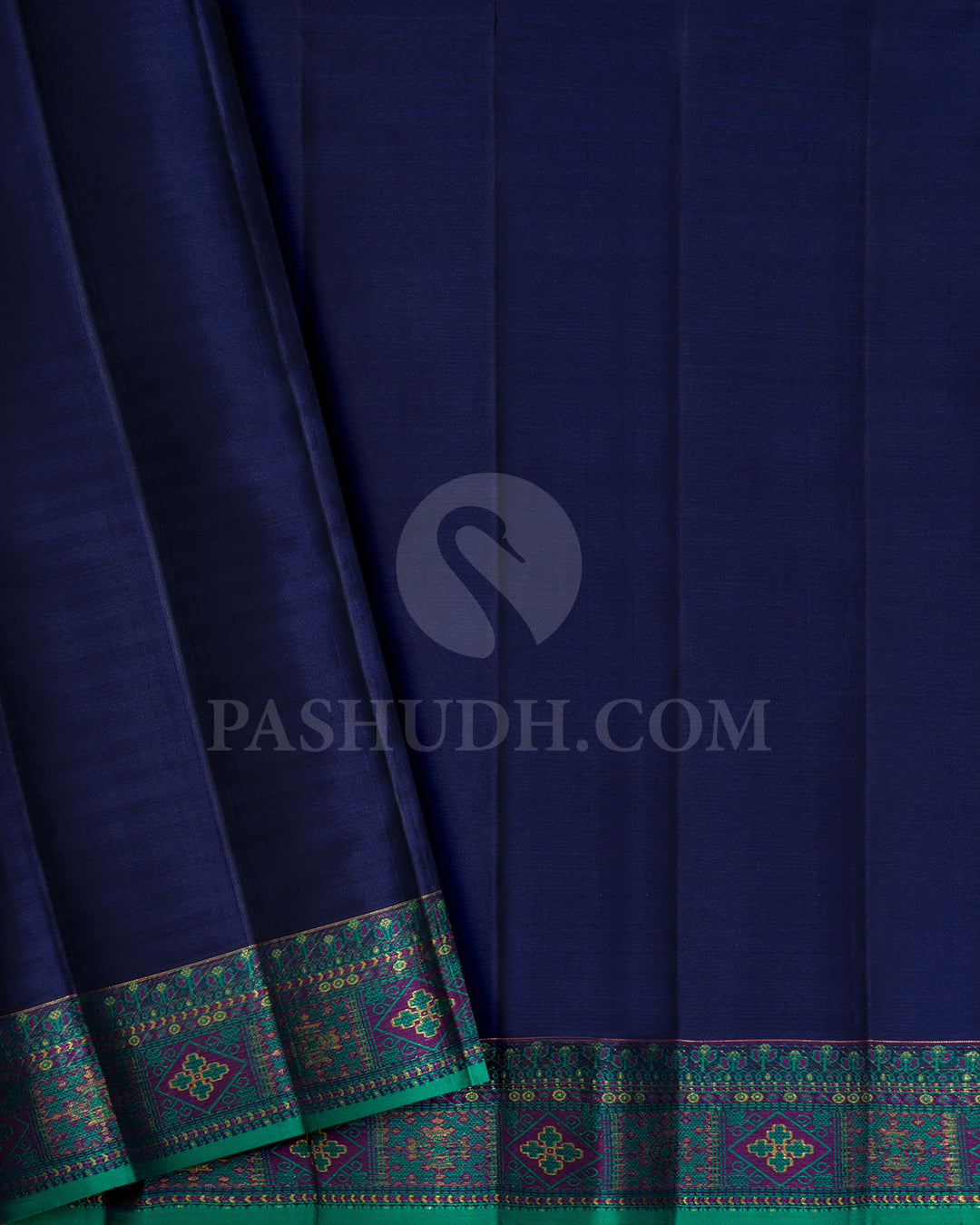 Rani Pink And Navy Blue Kanjivaram Silk Saree-DJ447(A)
