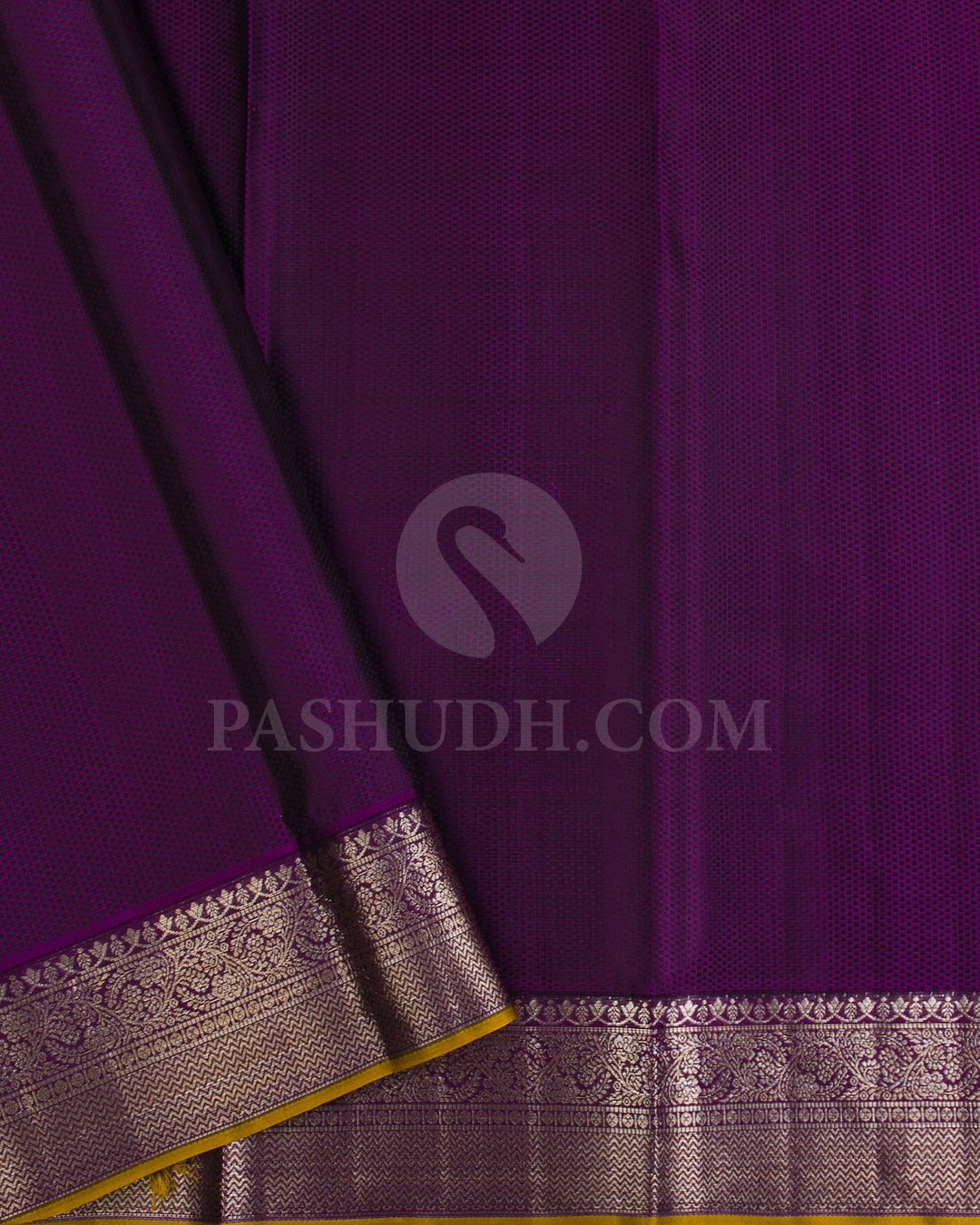 Green And Dark Purple Kanjivaram Silk Saree - D551(A)
