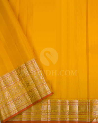 Sky Blue And Yellow Kanjivaram Silk Saree - S1194(A)