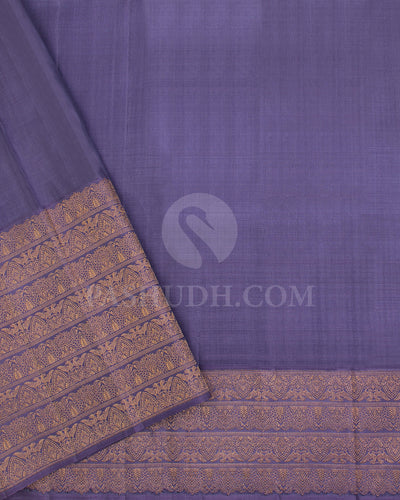 Gold And Lavender Kanjivaram Silk Saree - S1188(B)