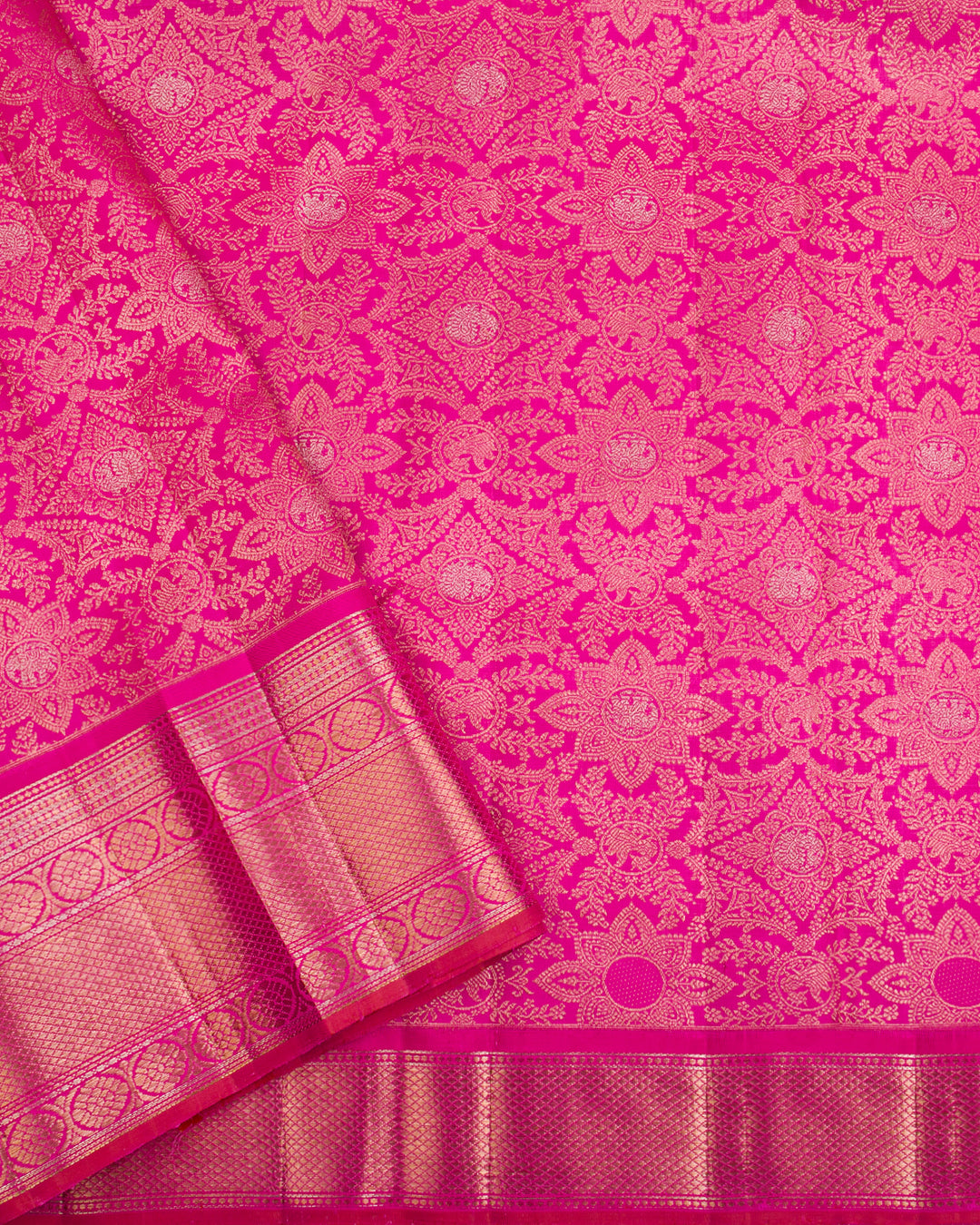 Green And Pink  Kanjivaram Silk Saree - S1202(B)