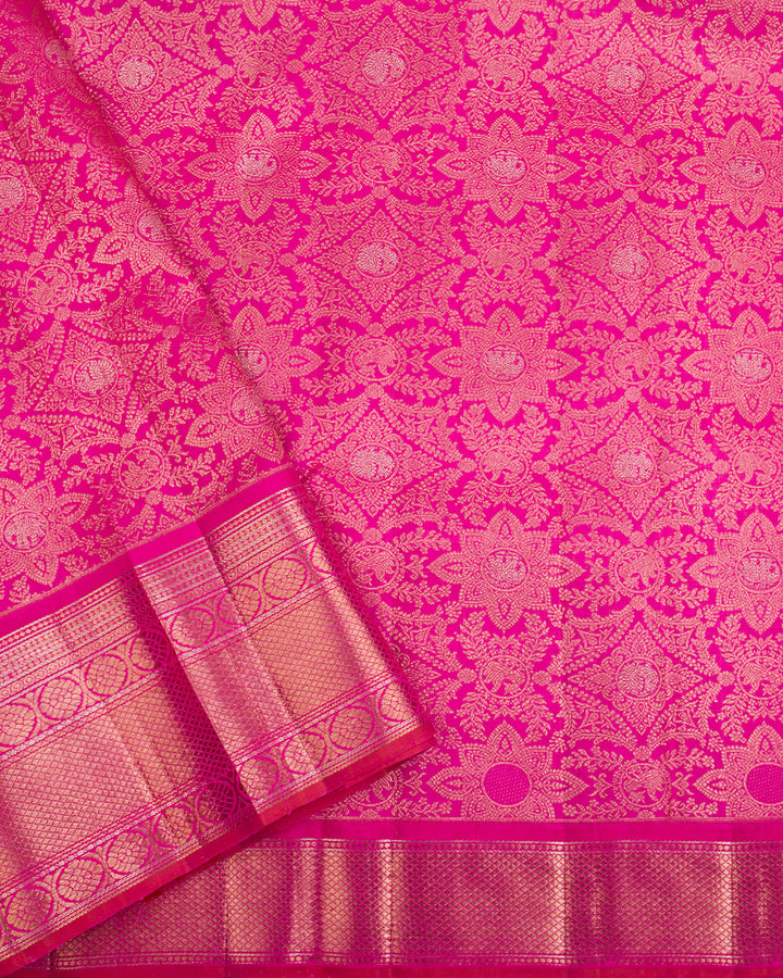 Green And Pink  Kanjivaram Silk Saree - S1202(B)