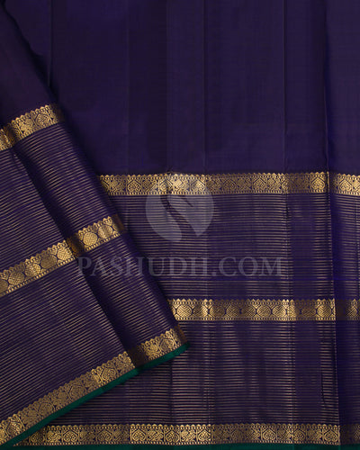 Red And Purple Kanjivaram Silk Saree - KB1