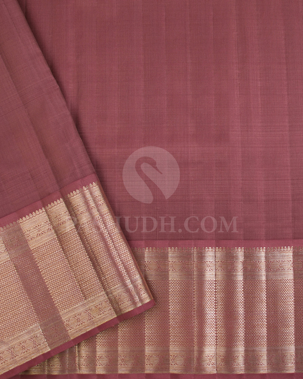 Bright Pink And Arakku Kanjivaram Silk Saree - S1016(C)