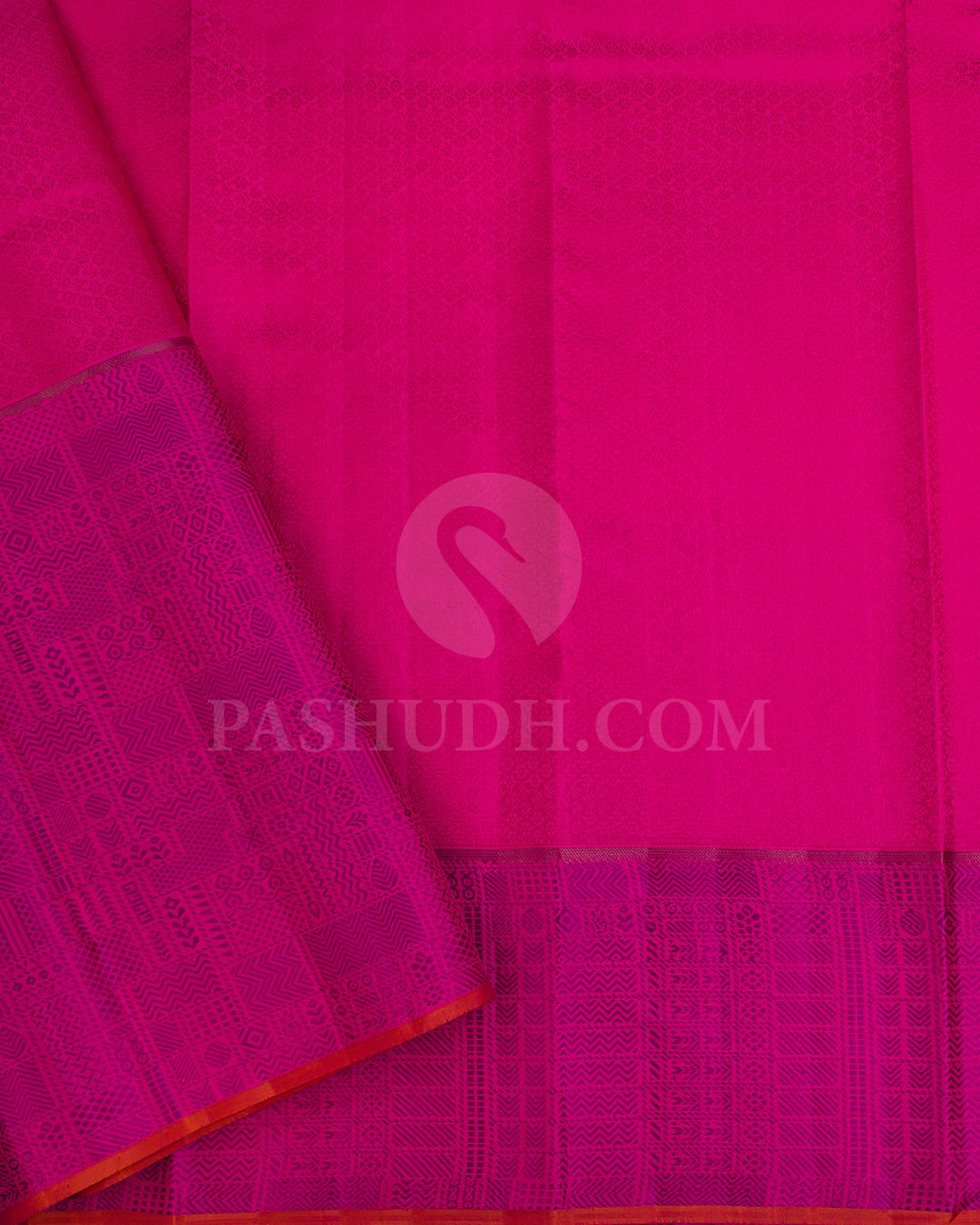 Rani Pink Kanjivaram Silk Saree - D552(C)