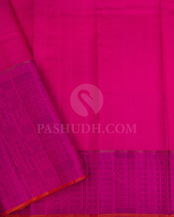 Rani Pink Kanjivaram Silk Saree - D552(C)