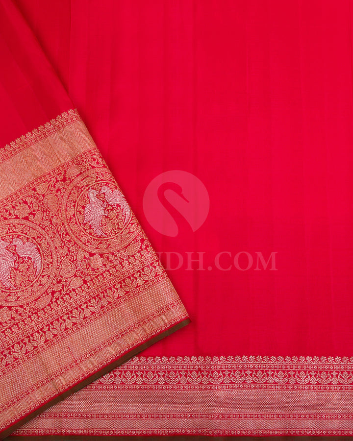 Green And Red  Kanjivaram Silk Saree - S1215(A)