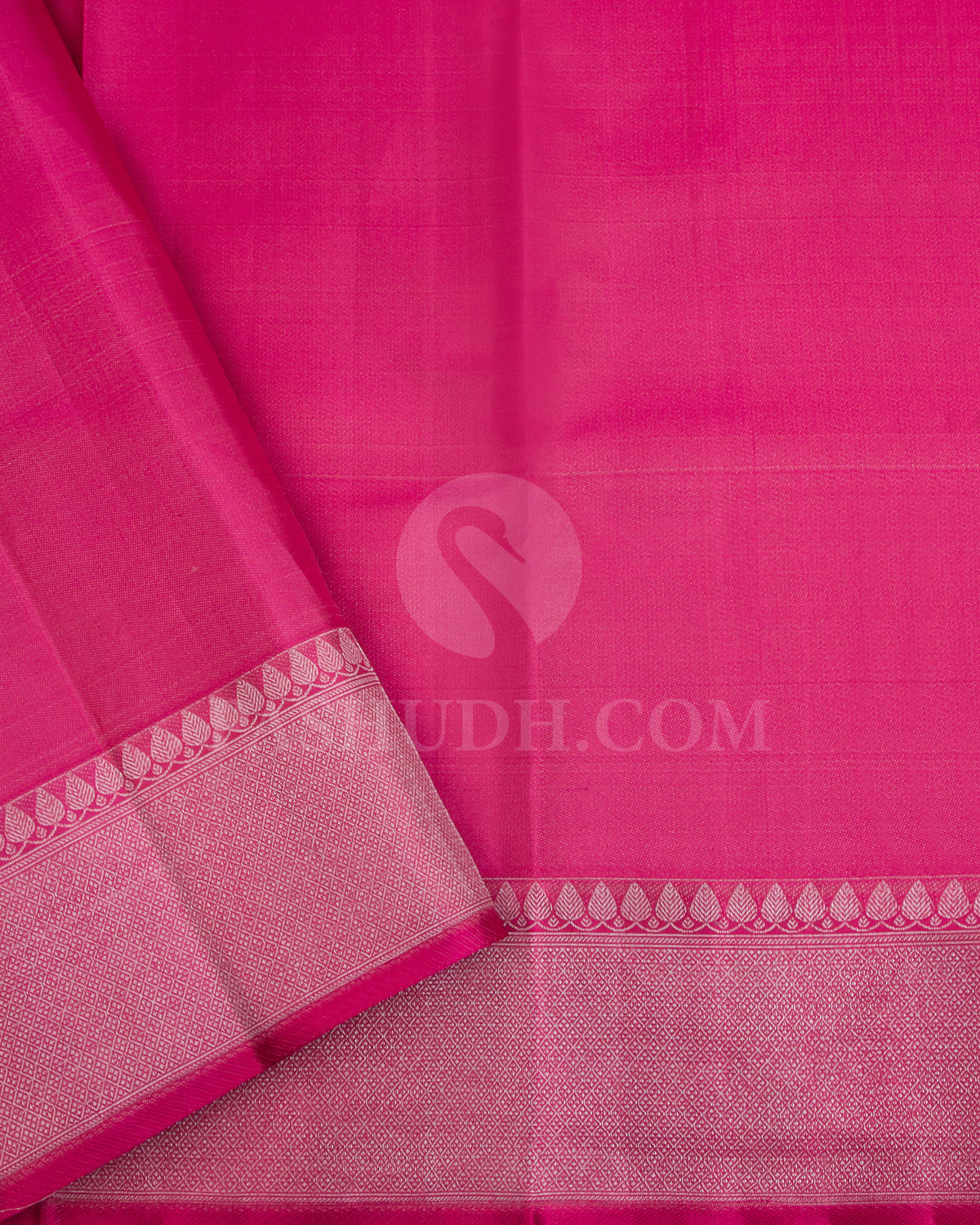 Brown And Rani Pink Kanjivaram Silk Saree - D553(A)