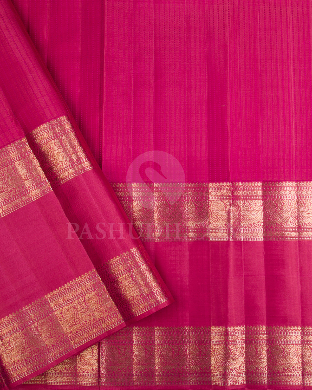 Orange And Pink Kanjivaram Silk Saree - D503(F)