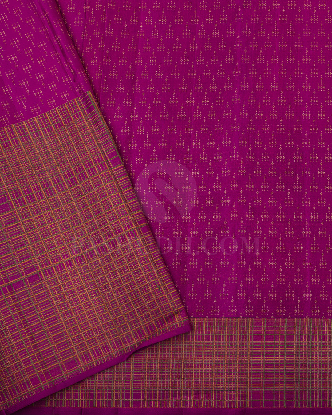 Rani Pink And Purple Kanjivaram Silk Saree - DJ312(A)