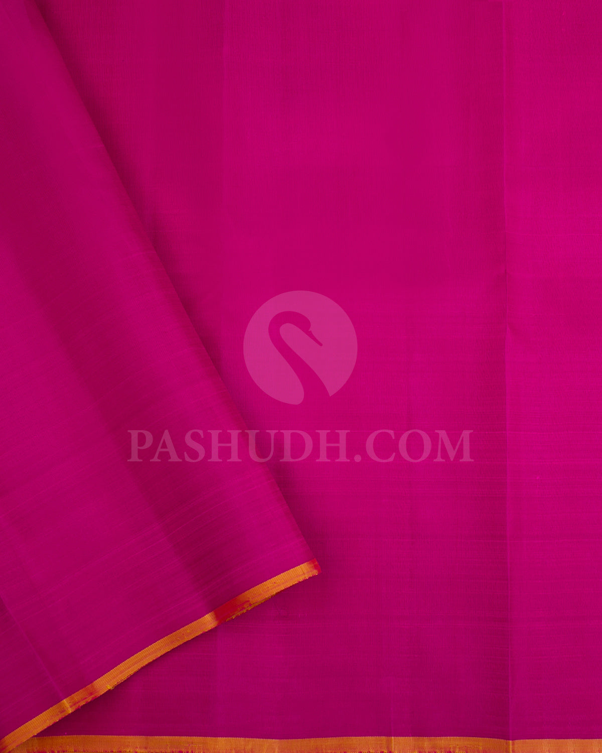 Bright Pink And Violet Borderless Kanjivaram Silk Saree - KB3