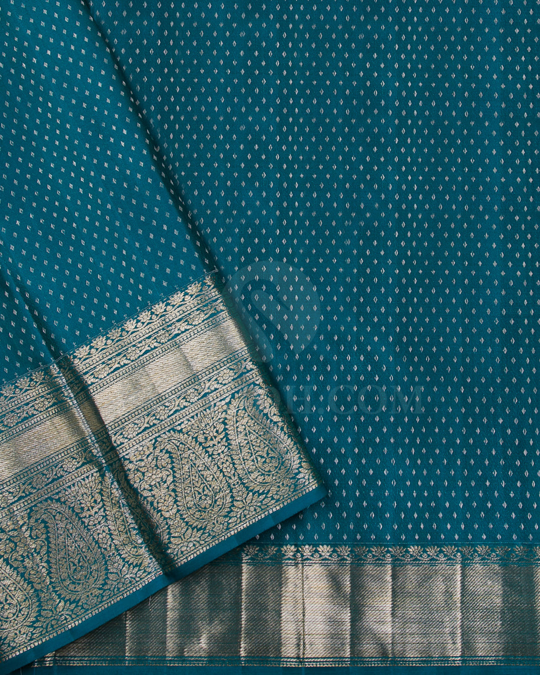 Peacock Blue Kanjivaram Silk Saree - DT275(B)