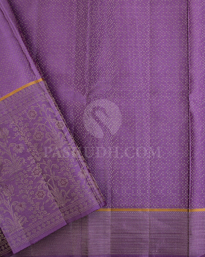 Aubergine And Lilac Kanjivaram Silk Saree - DJ320(B)