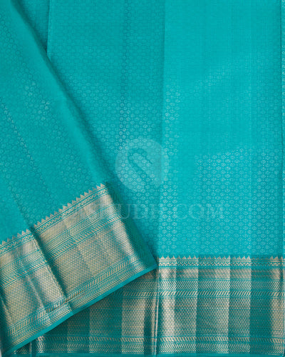 Blue And Aquamarine Blue Kanjivaram Silk Saree - D547(B)