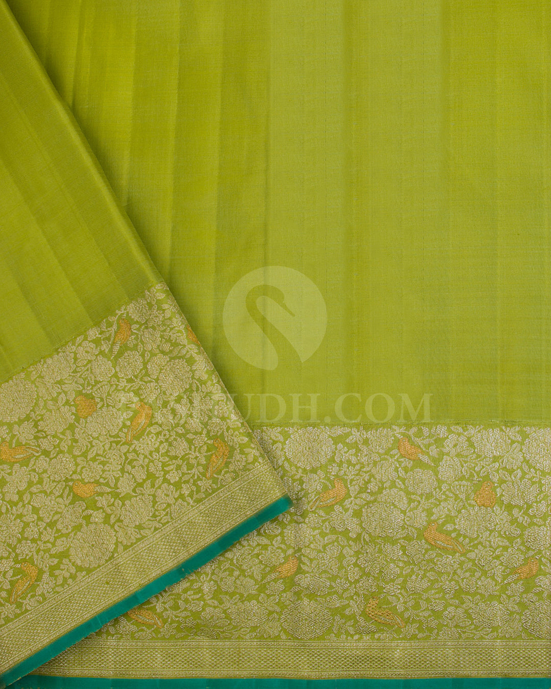 Maroon And Light Green Kanjivaram Silk Saree - S1059(D)