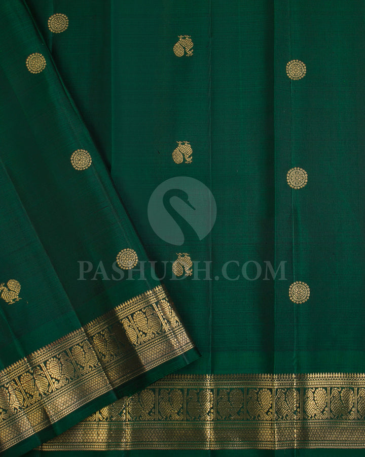 Magenta and Green Traditional Kanjivaram Silk Saree - KB4