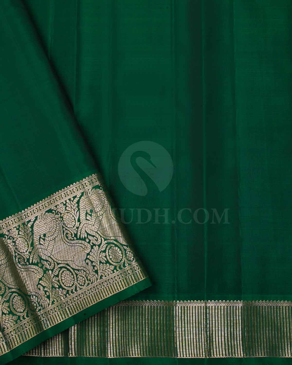 Yellow And Green Kanjivaram Silk Saree - S1222(A)