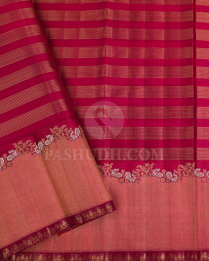 Red And Orange Kanjivaram Silk Saree - S1131(C)