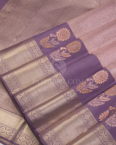 Mild Lavender Kanjivaram Silk Saree - S987 - View 4