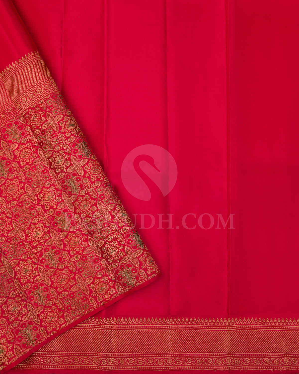 Bright Red Kanjivaram Silk Saree - S1191(A)