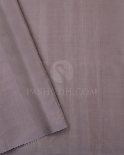 Cream And Mauve Soft Silk Saree - C6