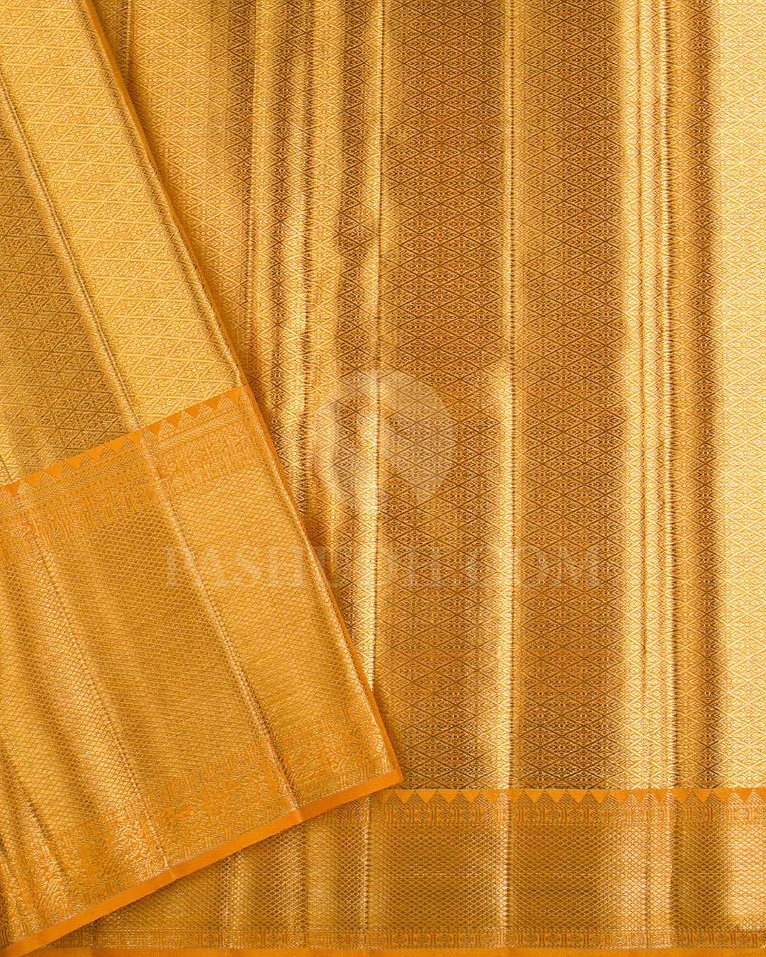 Gold And Yellow Kanjivaram Silk Saree - S1049(D)