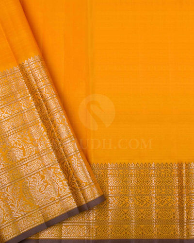 Sky Blue And Orange Kanjivaram Silk Saree - S1013(E)