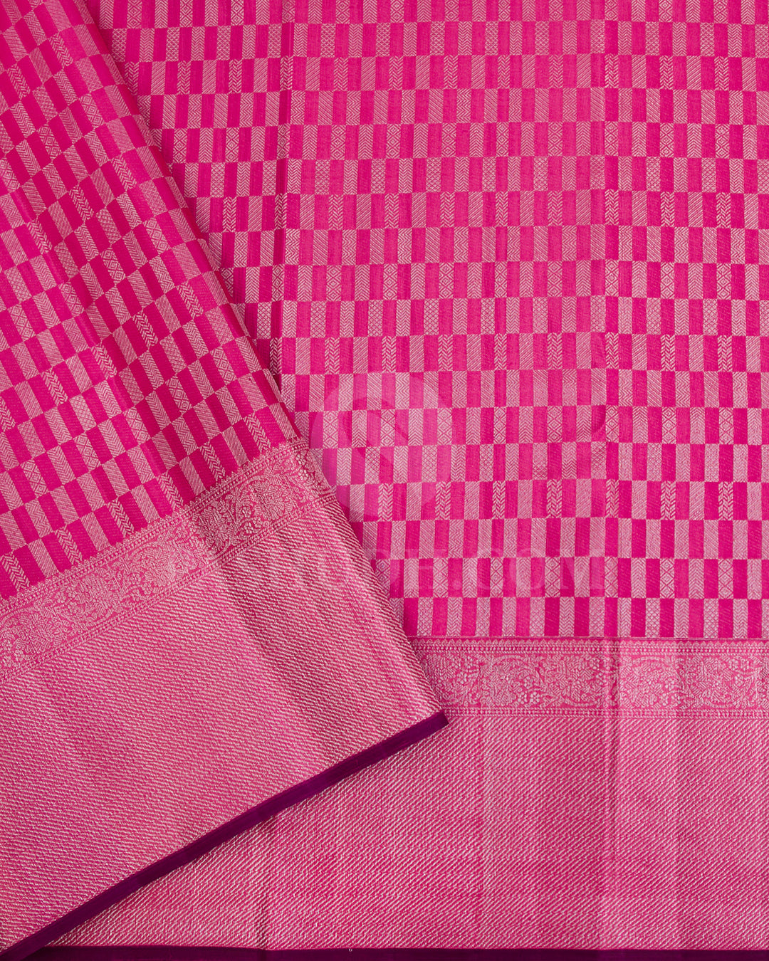 Orange And Pink Kanjivaram Silk Saree - D518(B)