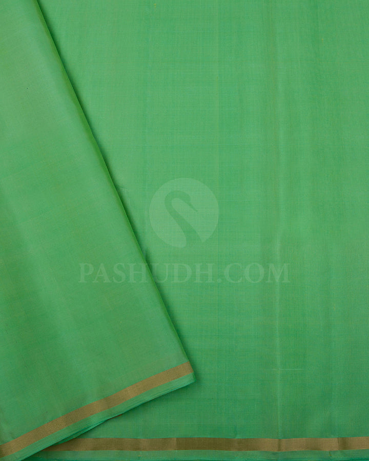 Green Soft Silk Saree - C1