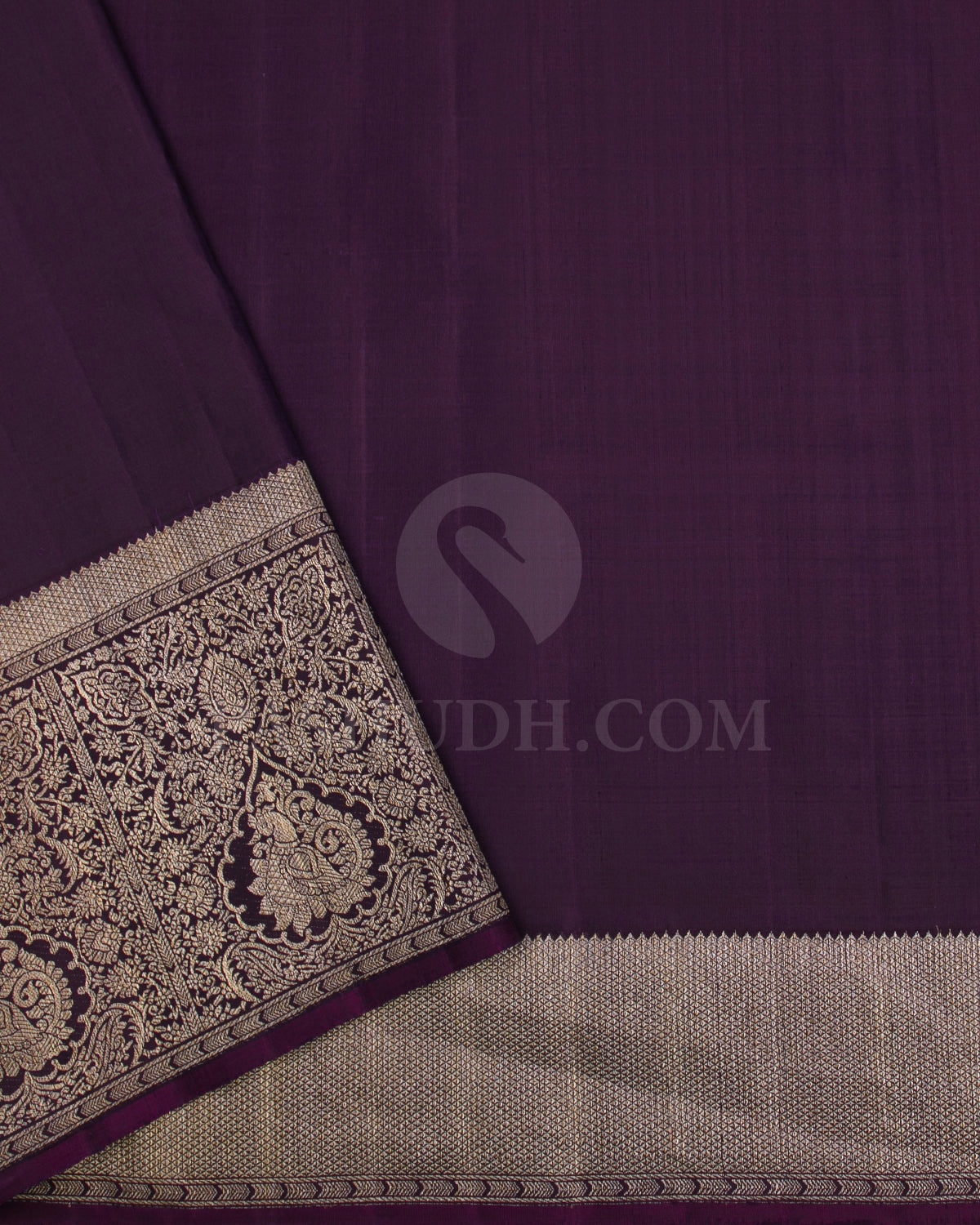 Baby Pink And Dark Purple Kanjivaram Silk Saree - S1239(A)