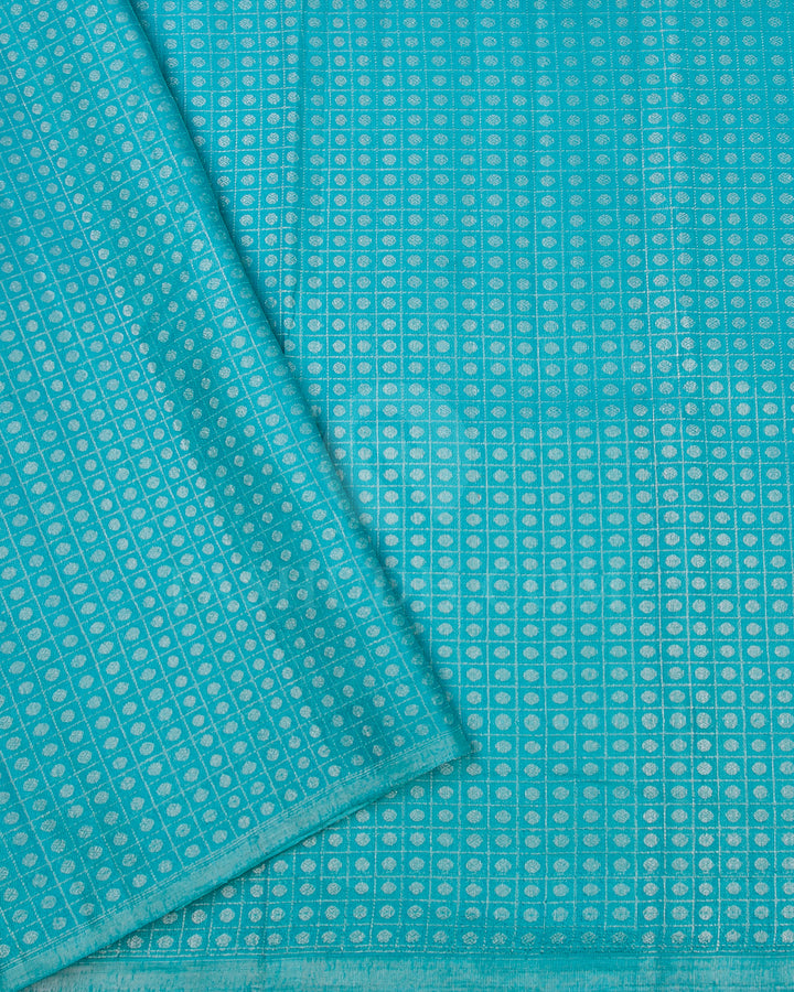 Navy Blue And Sky Blue Kanjivaram Silk Saree - D533(B)