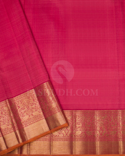 Purple And Pale Orange Kanjivaram Silk Saree - S1242(A)