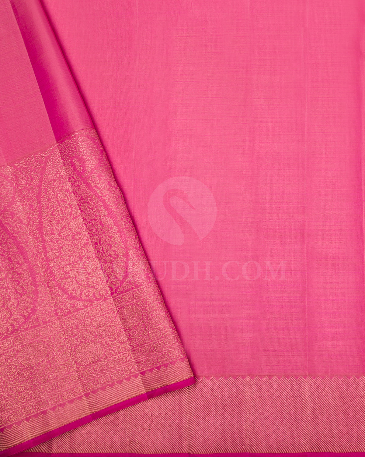 Peacock Blue And Baby Pink Kanjivaram Silk Saree -S1261(A)