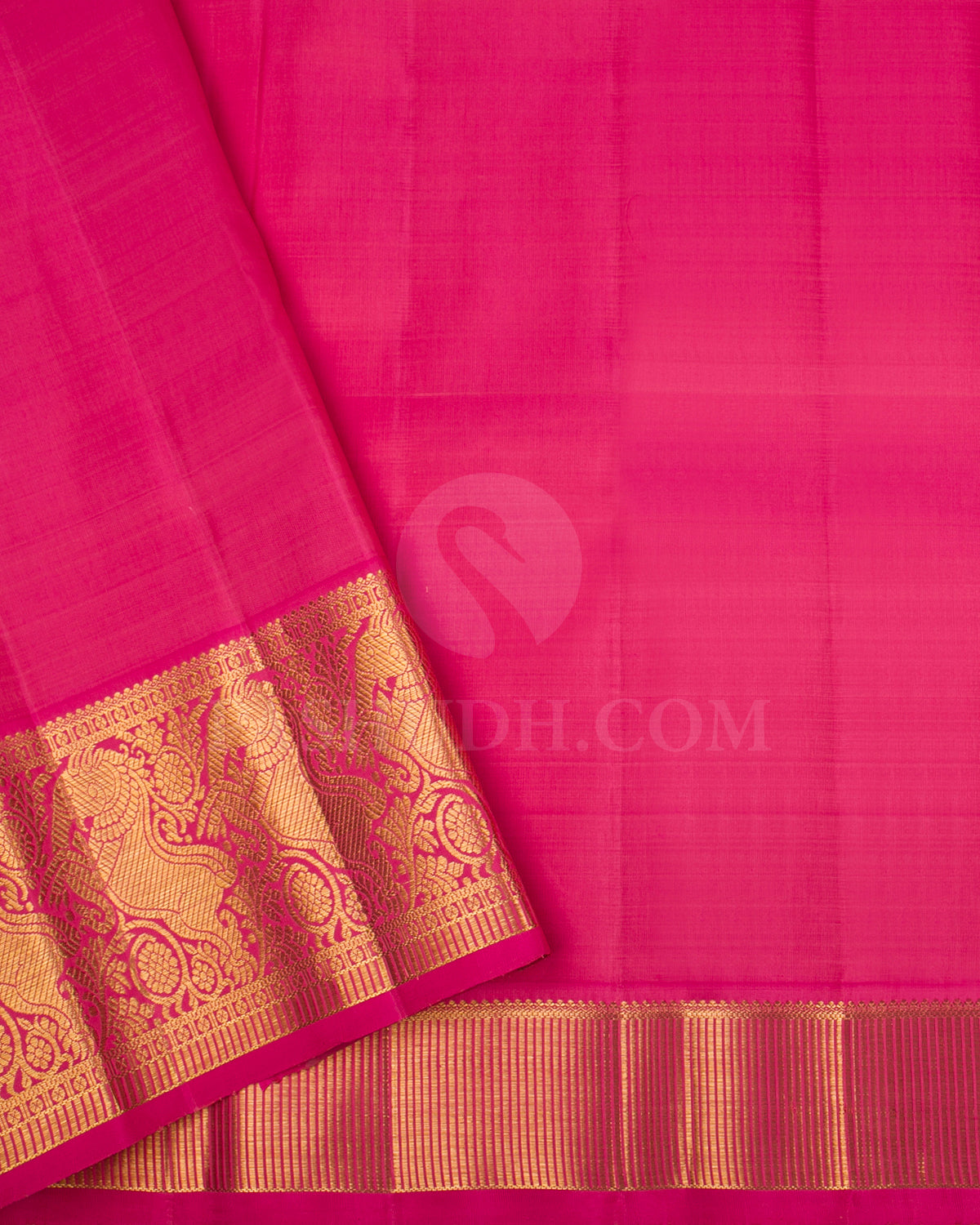 Sky Blue, Pista Green And Punch Pink Kanjivaram Silk Saree - S1222(C)