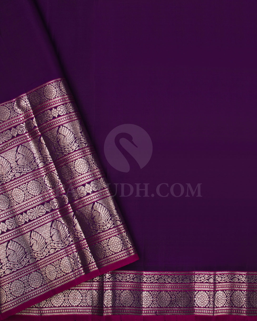 Mild Pink And Royal Purple Traditional Kanjivaram Silk Saree - S1236(A)