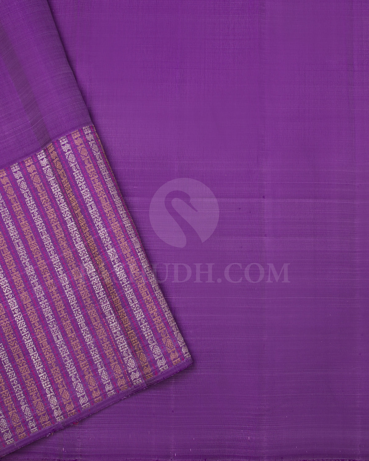 Baby Pink And Deep Lavender Kanjivaram Silk Saree - S1039(D)