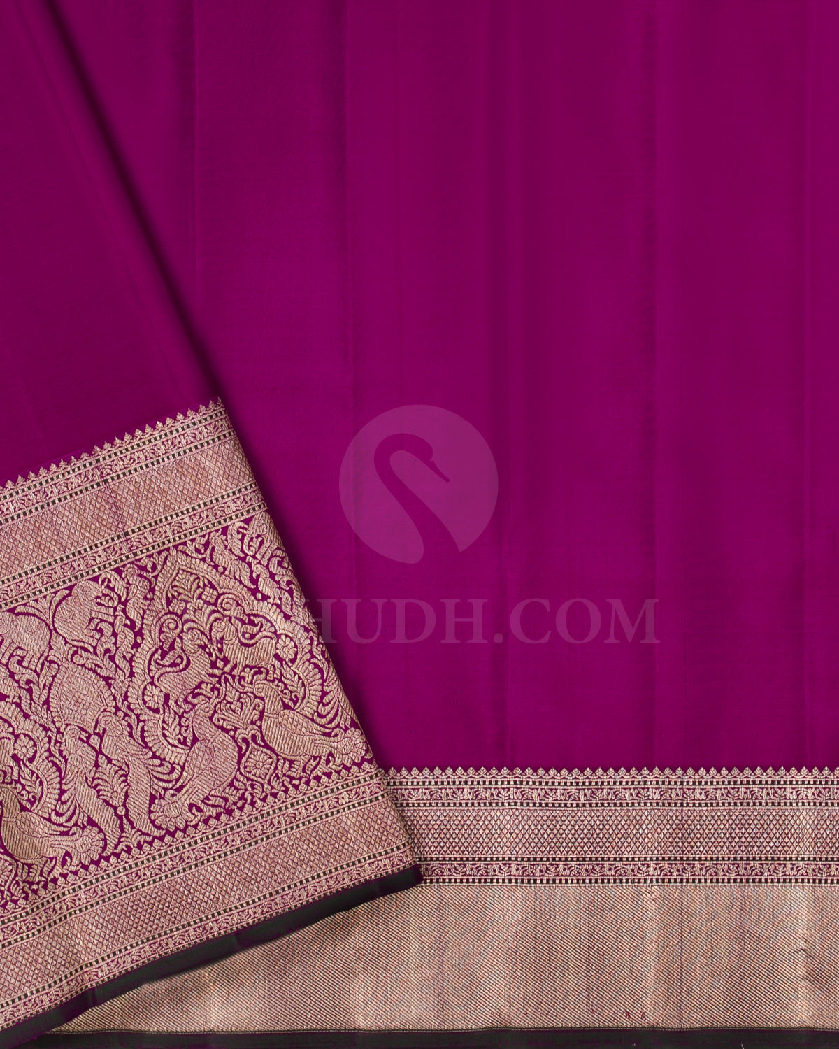 Baby Pink and Violet Kanjivaram Silk Saree - S1234(A)