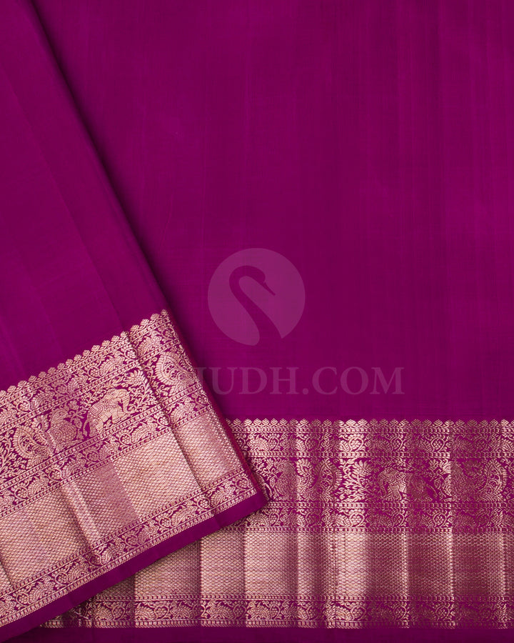 Sky Blue And Magenta Kanjivaram Silk Saree - S1219(A)