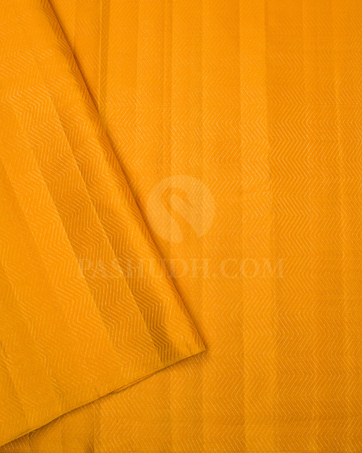 Rani Pink And Yellow Kanjivaram Silk Saree - D539(C)